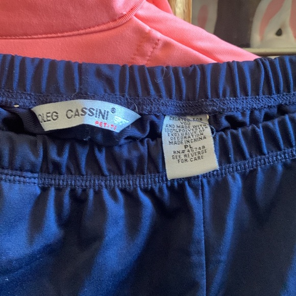 Oleg Cassini activewear, sportswear set blue pants and orange jacket LP Like new - Picture 5 of 6